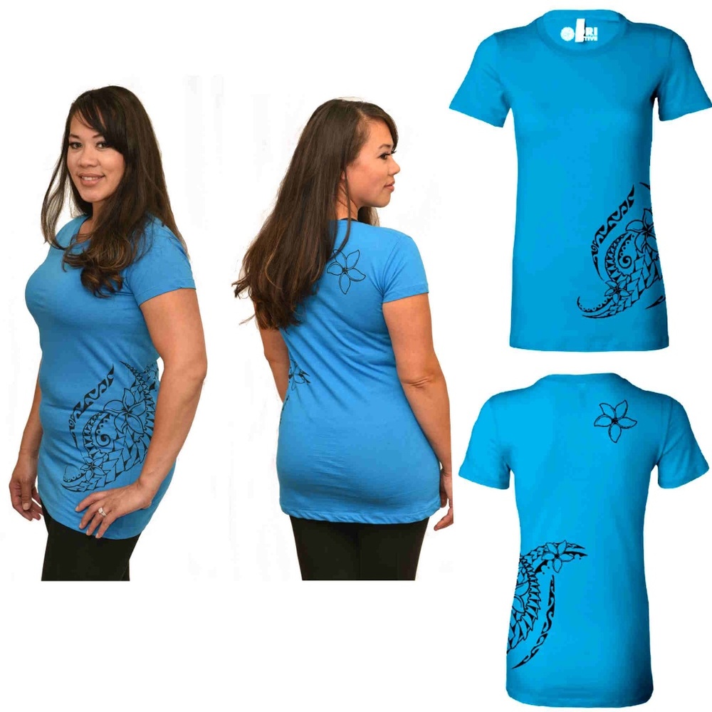 Triple Plumeria Hawaiian Tattoo Design T Shirt